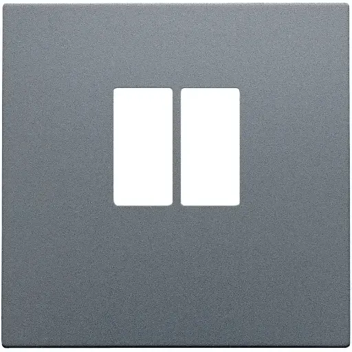 [NIK220-69801] Enjoliveur pour prise audio - Simple - Steel grey coated - Niko