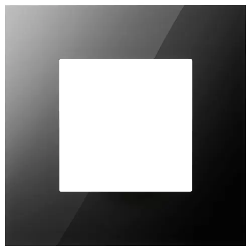 [NIK242-76100] Plaque simple - Pure Liquid black - Niko