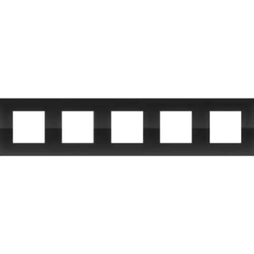[NIK242-76005] Plaque quintuple - Entraxe 71mm - Pure Liquid black - Niko