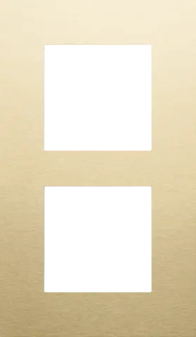 [NIK227-76200] Plaque double verticale - Entraxe 60mm - Pure - Alu gold brushed - Niko