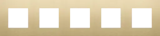 [NIK227-76005] Plaque quintuple - Entraxe 71mm - Pure - Alu gold brushed - Niko