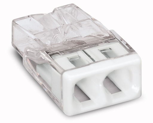 [WAG2273-202/100pc] Borne rapide 2 x 0,5-2,5mm² - Blanc - 100 pièces - Wago